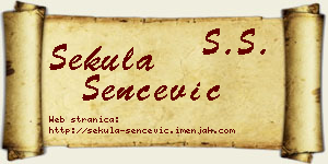 Sekula Šenčević vizit kartica